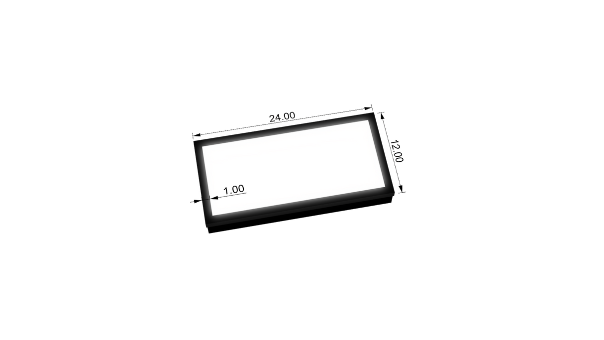 3.5" Deep Single Sided Wall Cabinet - Rectangle