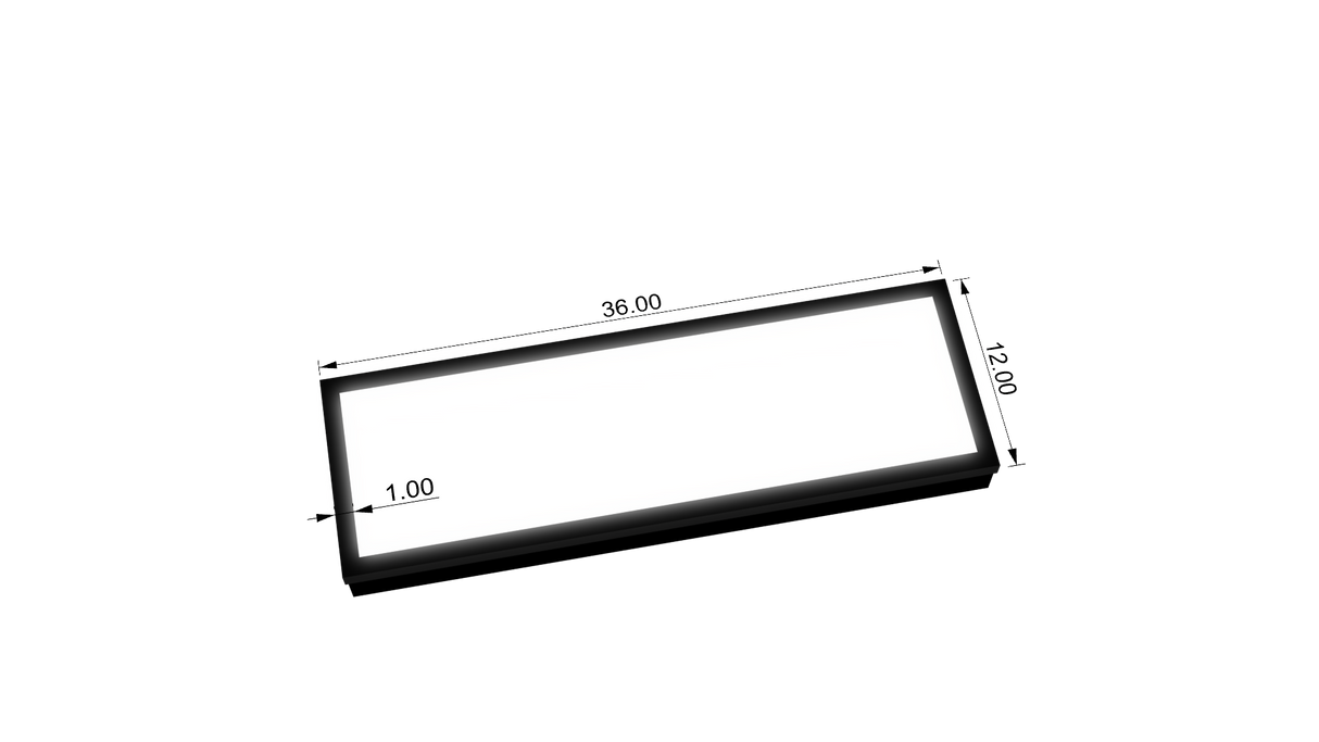 3.5" Deep Single Sided Wall Cabinet - Rectangle