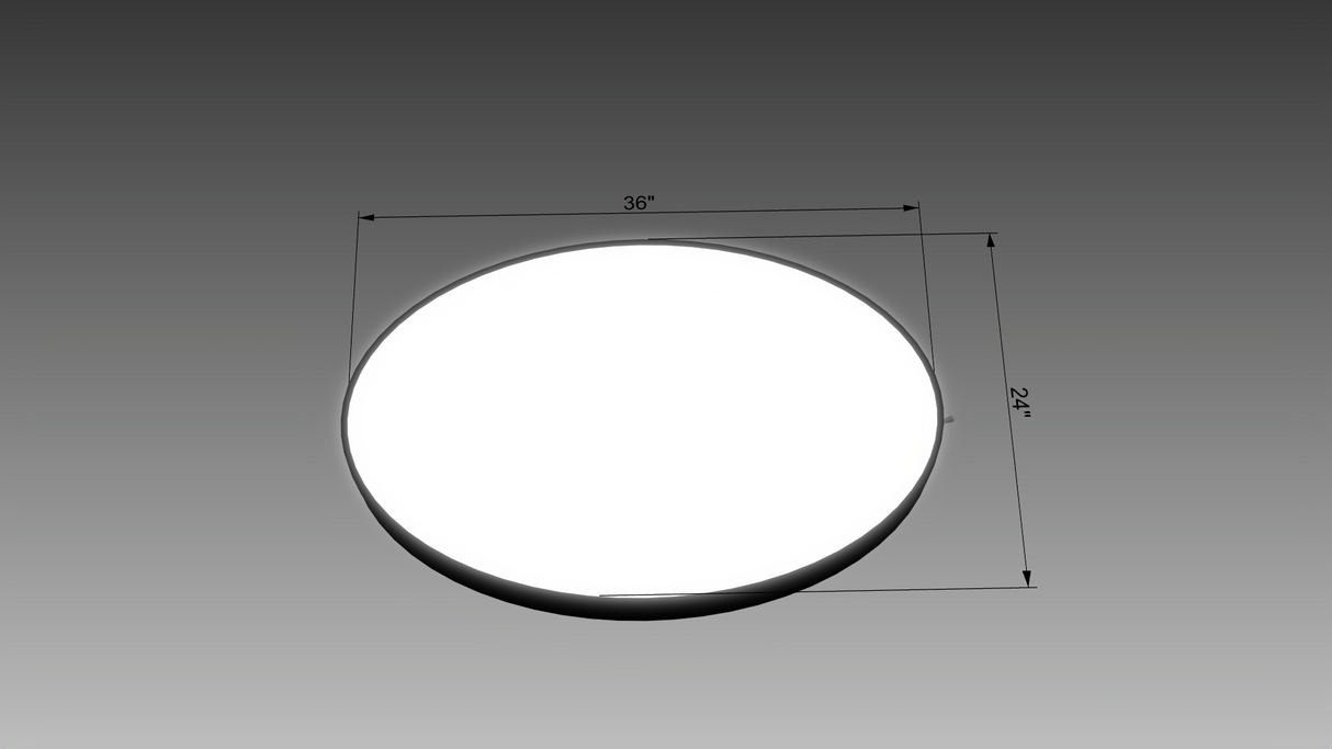 3.5" Deep Single Sided Wall Cabinet - Rounds/Ovals