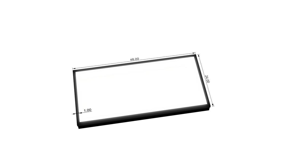 3.5" Deep Single Sided Wall Cabinet - Rectangle