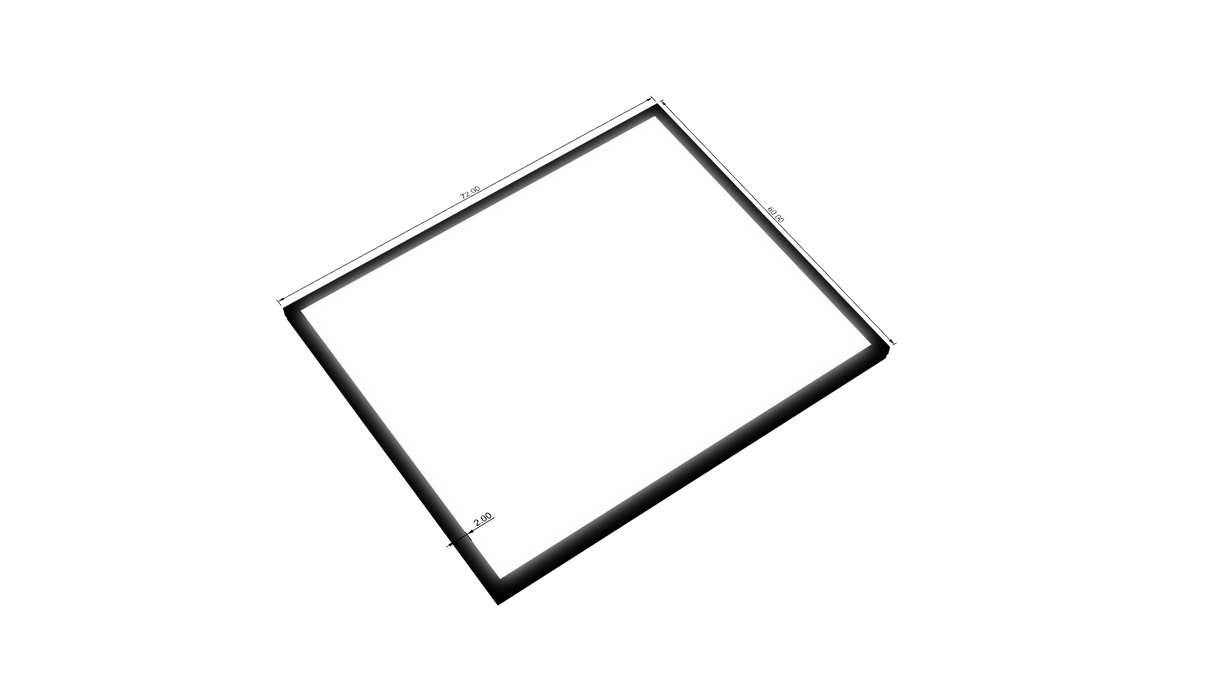 3.5" Deep Single Sided Wall Cabinet - Rectangle