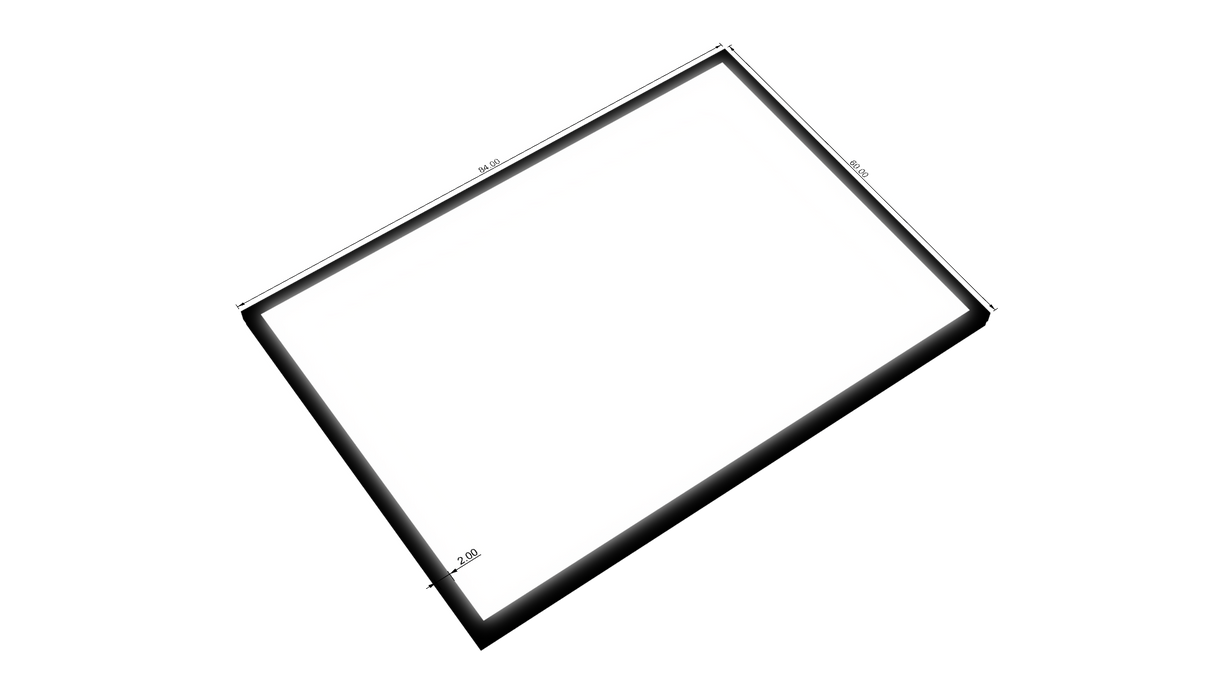 3.5" Deep Single Sided Wall Cabinet - Rectangle