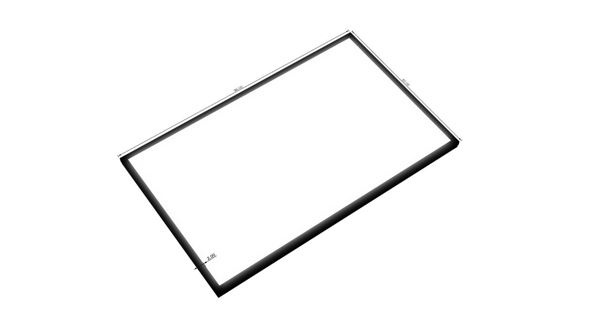 3.5" Deep Single Sided Wall Cabinet - Rectangle